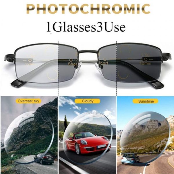 NG 3-IN-1 Photochromic Progressive Reading Glasses - Image 3