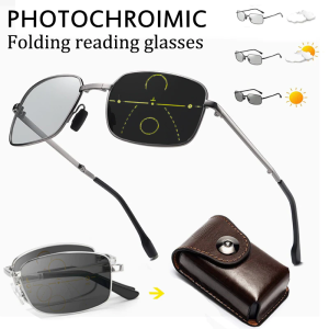 Folding Photochromic Progressive Reading Glasses