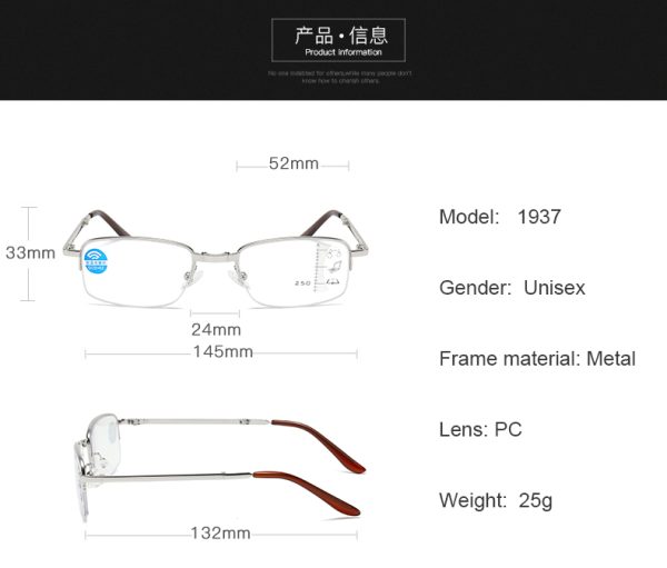 Trendy Business Style Foldable Reading Glasses - Image 5